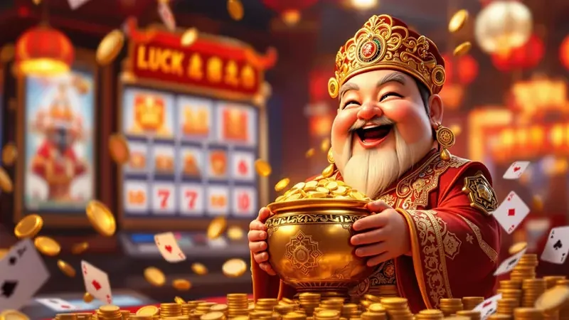 Antarmuka slot mobile dengan reel dan tombol kontrol permainan