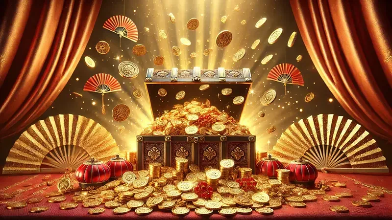 Reel slot digital dengan simbol bonus pada layar permainan