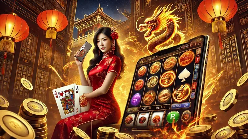 Visual permainan slot dengan tema cerah dan reel digital